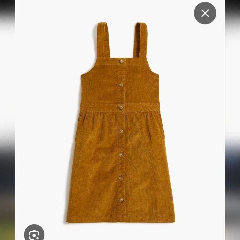 J.Crew Factory Corduroy Pinafore Dress Golden Brandy Sz6